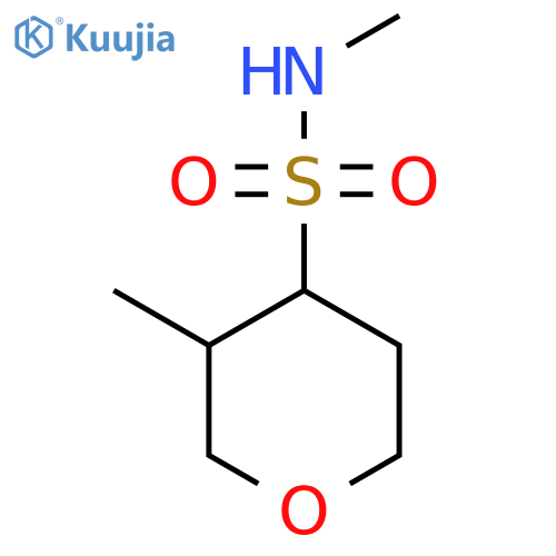 N,3-Dimethyltetrahydro-2H-pyran-4-sulfonamide structure