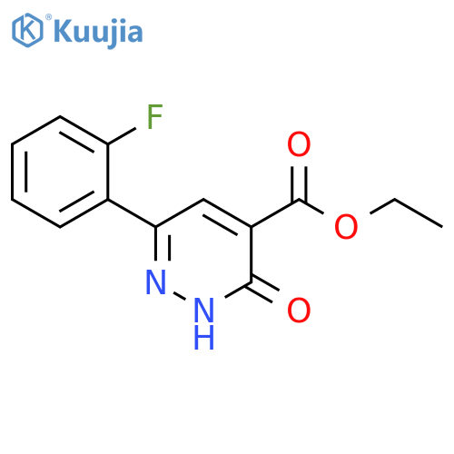 ethyl 6-(2-fluorophenyl)-3-oxo-2,3-dihydropyridazine-4-carboxylate structure