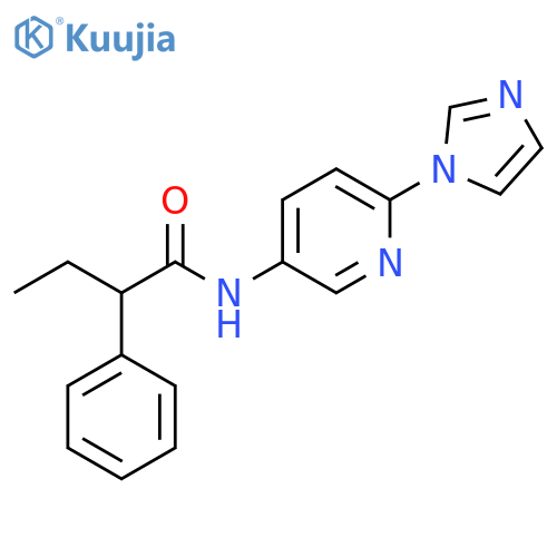 N-[6-(1H-imidazol-1-yl)pyridin-3-yl]-2-phenylbutanamide structure