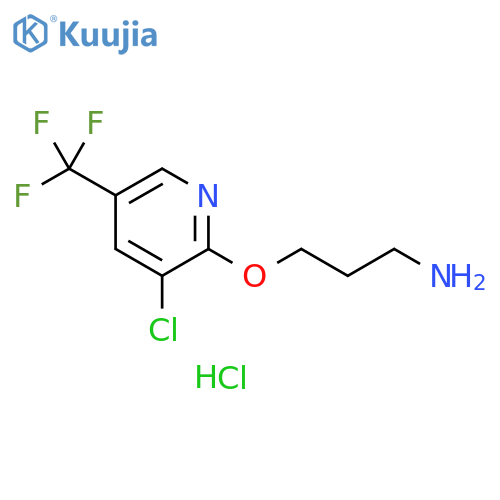 3-{[3-chloro-5-(trifluoromethyl)pyridin-2-yl]oxy}propan-1-amine hydrochloride structure
