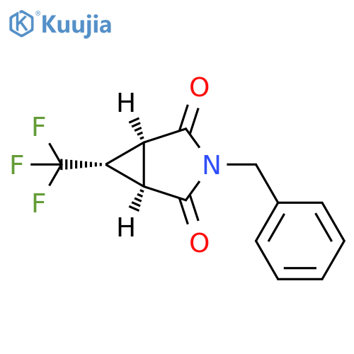 3-Azabicyclo[3.1.0]hexane-2,4-dione, 3-(phenylmethyl)-6-(trifluoromethyl)-, (1α,5α,6α)- structure