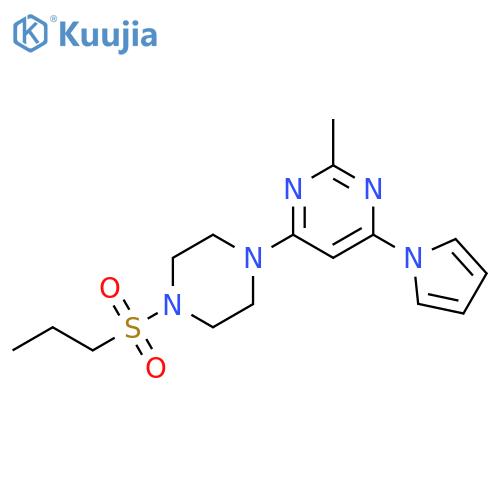 2-methyl-4-[4-(propane-1-sulfonyl)piperazin-1-yl]-6-(1H-pyrrol-1-yl)pyrimidine structure