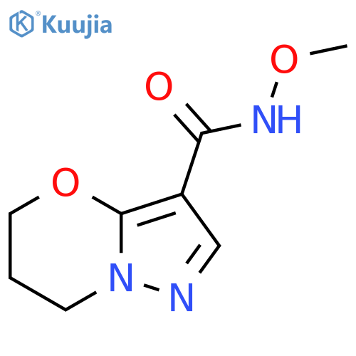 N-methoxy-5H,6H,7H-pyrazolo3,2-b1,3oxazine-3-carboxamide structure