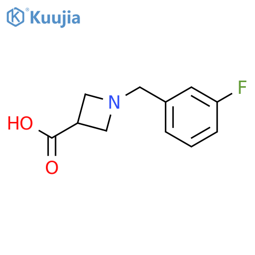 1-[(3-fluorophenyl)methyl]azetidine-3-carboxylic acid structure