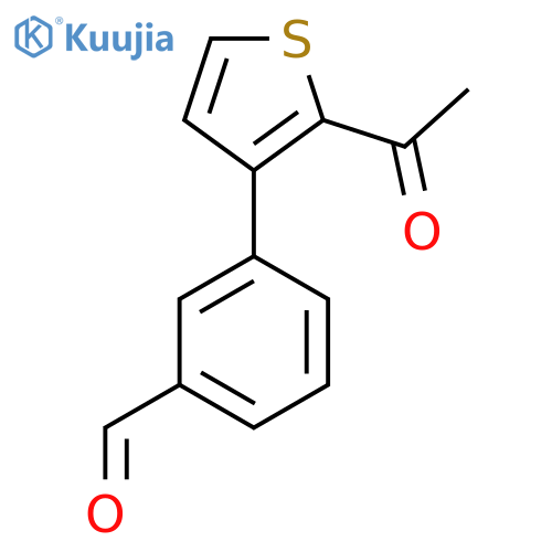 3-(2-Acetylthiophen-3-yl)benzaldehyde structure