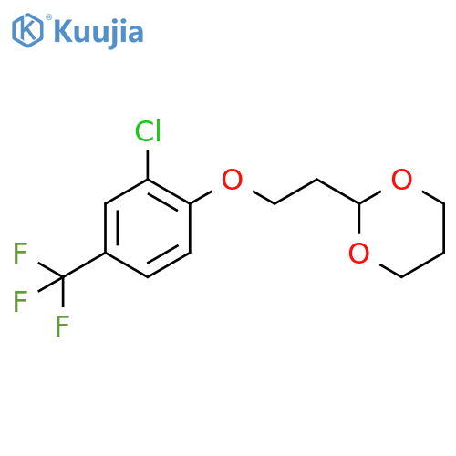 2-(2-(2-Chloro-4-(trifluoromethyl)phenoxy)ethyl)-1,3-dioxane structure