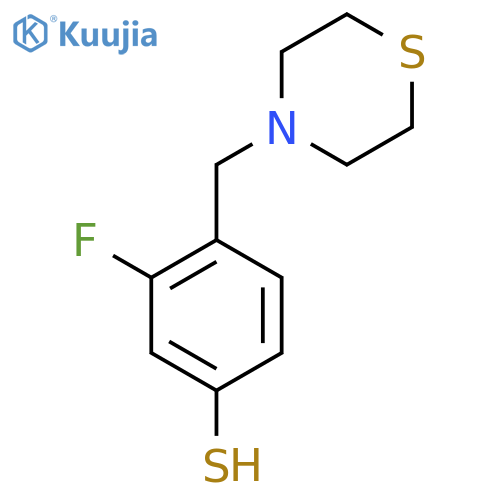3-Fluoro-4-[(4-thiomorpholino)methyl]thiophenol structure