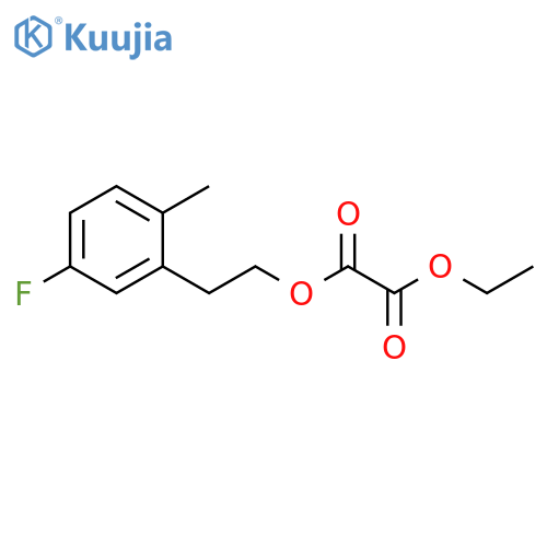 Ethyl 5-fluoro-2-methylphenethyl oxalate structure