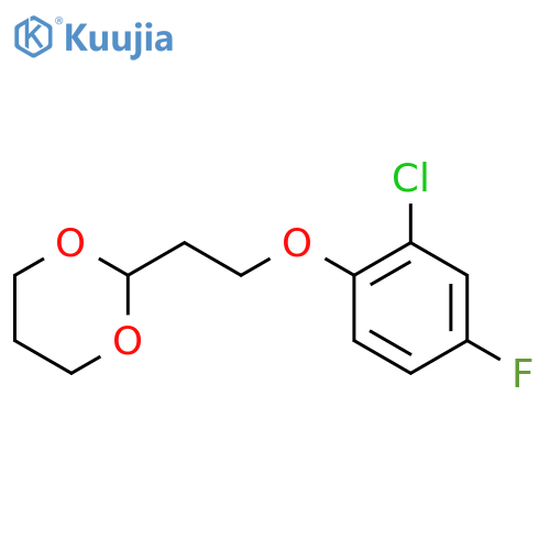2-(2-(2-Chloro-4-fluorophenoxy)ethyl)-1,3-dioxane structure