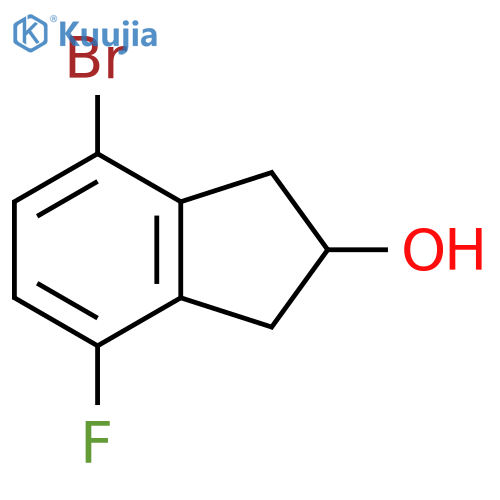 4-bromo-7-fluoro-2,3-dihydro-1H-inden-2-ol structure