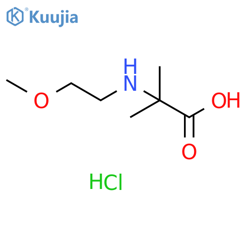 2-(2-methoxyethyl)amino-2-methylpropanoic acid hydrochloride structure