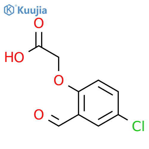 2-(4-Chloro-2-formylphenoxy)acetic acid structure