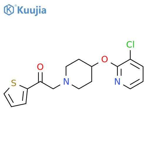 1-{4-[(3-chloropyridin-2-yl)oxy]piperidin-1-yl}-2-(thiophen-2-yl)ethan-1-one structure
