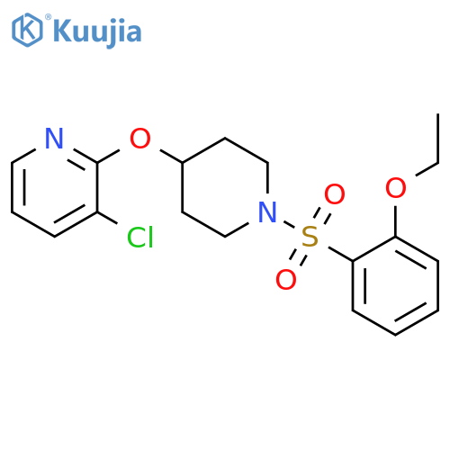 3-chloro-2-{[1-(2-ethoxybenzenesulfonyl)piperidin-4-yl]oxy}pyridine structure