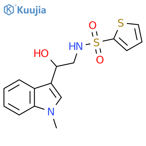 N-2-hydroxy-2-(1-methyl-1H-indol-3-yl)ethylthiophene-2-sulfonamide structure