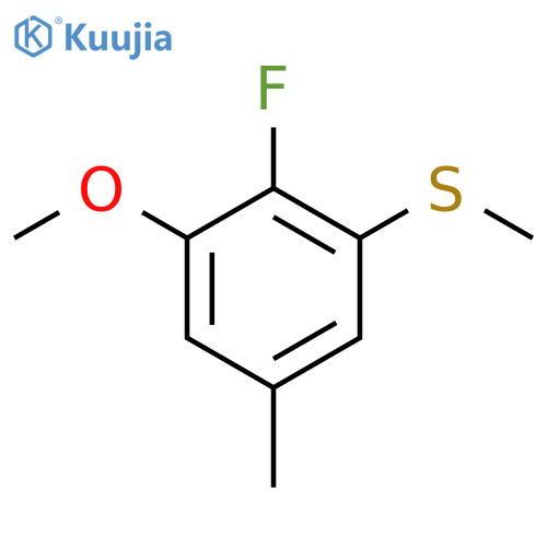 Benzene, 2-fluoro-1-methoxy-5-methyl-3-(methylthio)- structure