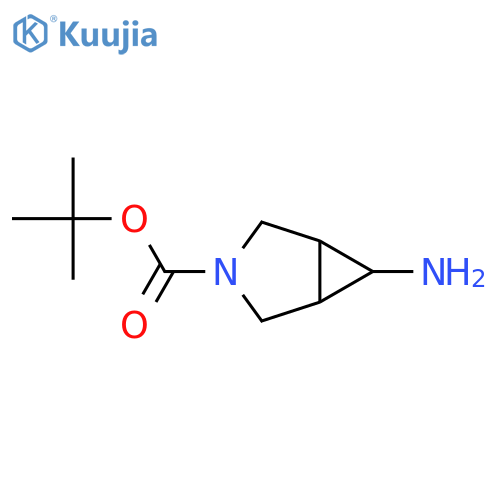 Tert-butyl 6-amino-3-azabicyclo[3.1.0]hexane-3-carboxylate structure