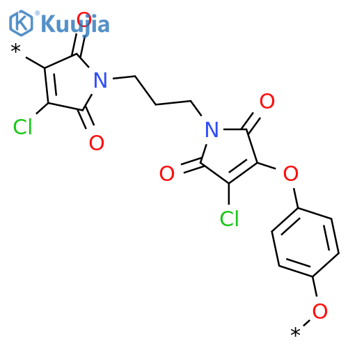 Poly[(4-chloro-2,5-dihydro-2,5-dioxo-1H-pyrrole-3,1-diyl)-1,3-propanediyl(4-chloro-2,5-dihydro-2,5-dioxo-1H-pyrrole-1,3-diyl)oxy-1,4-phenyleneoxy] structure