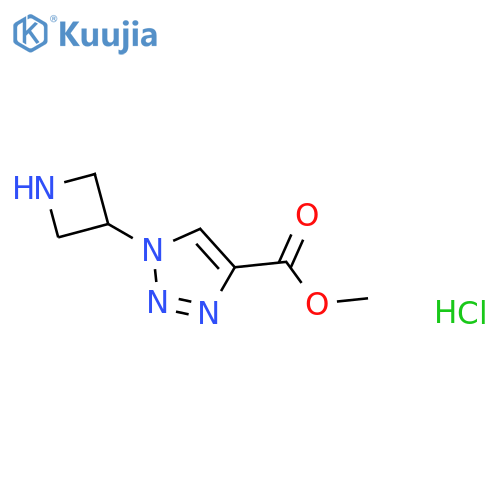 methyl 1-(azetidin-3-yl)-1H-1,2,3-triazole-4-carboxylate hydrochloride structure