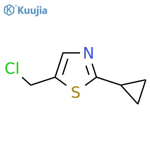 5-(chloromethyl)-2-cyclopropyl-1,3-thiazole structure