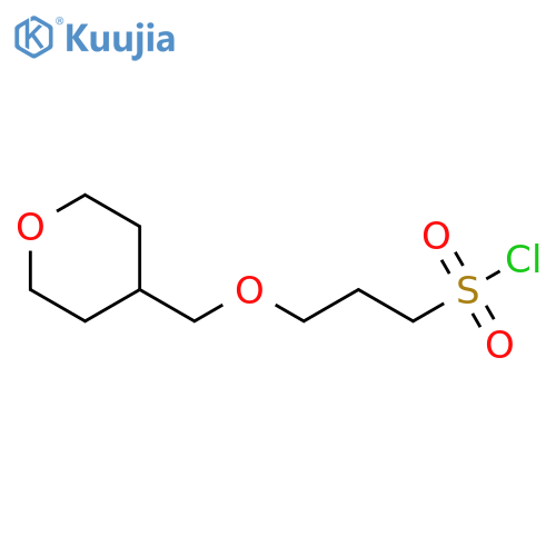 3-(oxan-4-yl)methoxypropane-1-sulfonyl chloride structure
