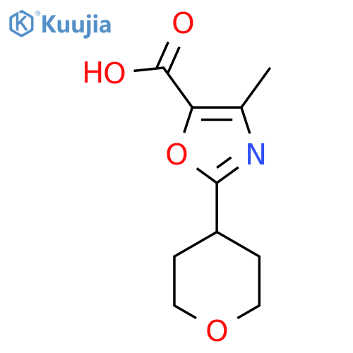 4-Methyl-2-(oxan-4-yl)-1,3-oxazole-5-carboxylic acid structure