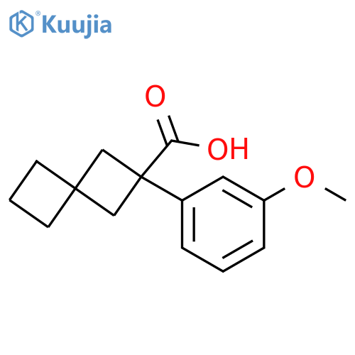 2-(3-methoxyphenyl)spiro3.3heptane-2-carboxylic acid structure