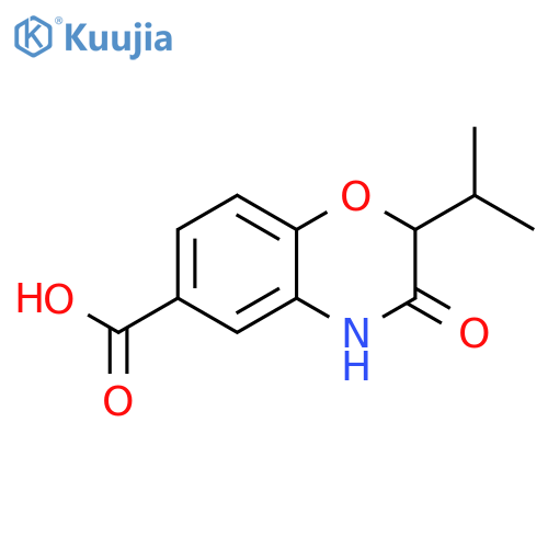 3-oxo-2-(propan-2-yl)-3,4-dihydro-2H-1,4-benzoxazine-6-carboxylic acid structure