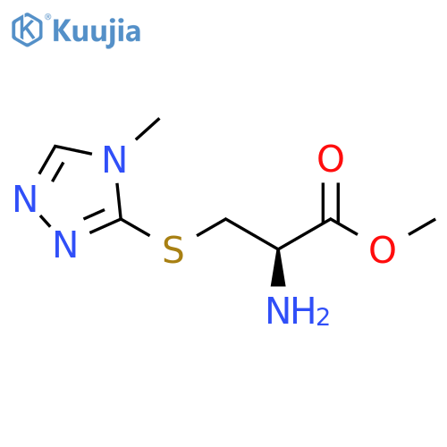 methyl 2-amino-3-(4-methyl-4H-1,2,4-triazol-3-yl)sulfanylpropanoate structure