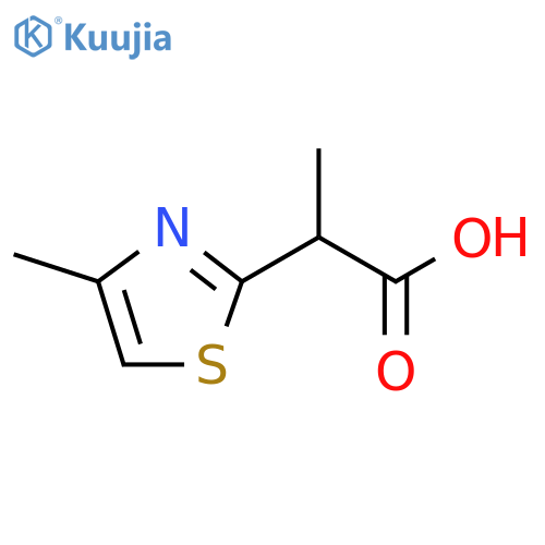 2-(4-methyl-1,3-thiazol-2-yl)propanoic acid structure