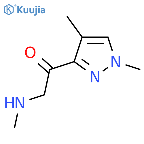 1-(1,4-dimethyl-1H-pyrazol-3-yl)-2-(methylamino)ethan-1-one structure