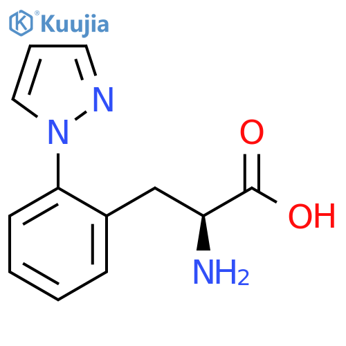 2-amino-3-2-(1H-pyrazol-1-yl)phenylpropanoic acid structure