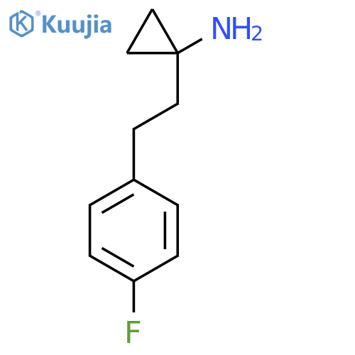 1-2-(4-fluorophenyl)ethylcyclopropan-1-amine structure