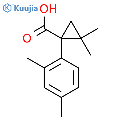 1-(2,4-dimethylphenyl)-2,2-dimethylcyclopropane-1-carboxylic acid structure