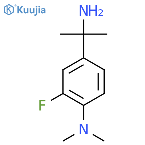 4-(2-aminopropan-2-yl)-2-fluoro-N,N-dimethylaniline structure