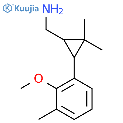 3-(2-methoxy-3-methylphenyl)-2,2-dimethylcyclopropylmethanamine structure
