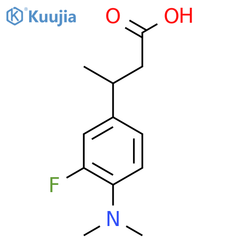 3-4-(dimethylamino)-3-fluorophenylbutanoic acid structure