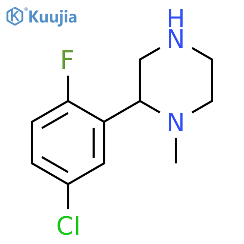 2-(5-chloro-2-fluorophenyl)-1-methylpiperazine structure