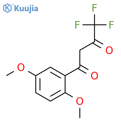1-(2,5-dimethoxyphenyl)-4,4,4-trifluorobutane-1,3-dione structure