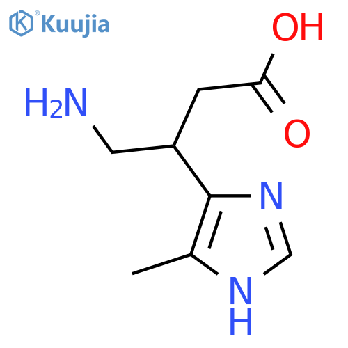 4-amino-3-(4-methyl-1H-imidazol-5-yl)butanoic acid structure