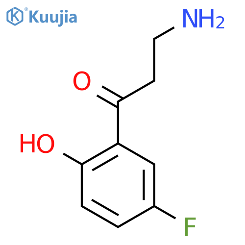 3-amino-1-(5-fluoro-2-hydroxyphenyl)propan-1-one structure