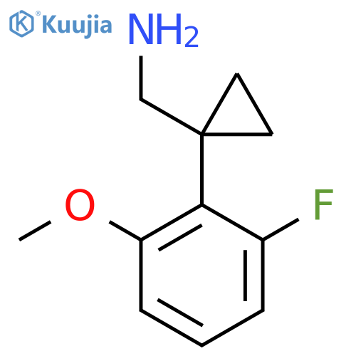 1-(2-fluoro-6-methoxyphenyl)cyclopropylmethanamine structure