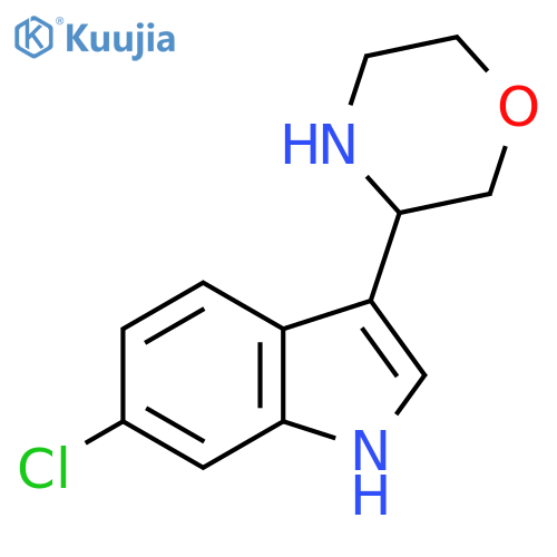 6-chloro-3-(morpholin-3-yl)-1H-indole structure