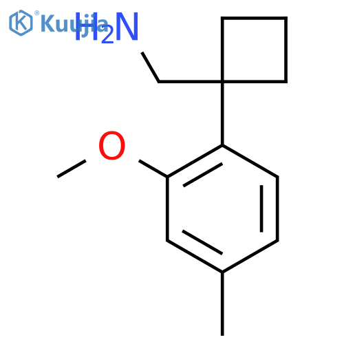 1-(2-methoxy-4-methylphenyl)cyclobutylmethanamine structure