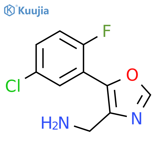 5-(5-chloro-2-fluorophenyl)-1,3-oxazol-4-ylmethanamine structure
