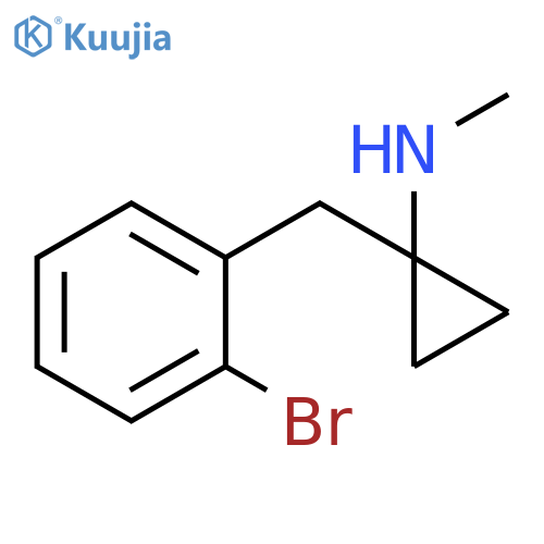 1-(2-bromophenyl)methyl-N-methylcyclopropan-1-amine structure