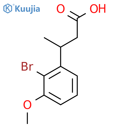 3-(2-bromo-3-methoxyphenyl)butanoic acid structure