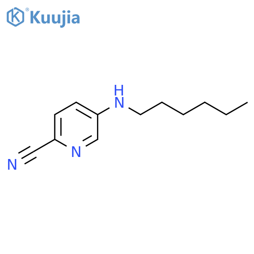 5-(hexylamino)pyridine-2-carbonitrile structure