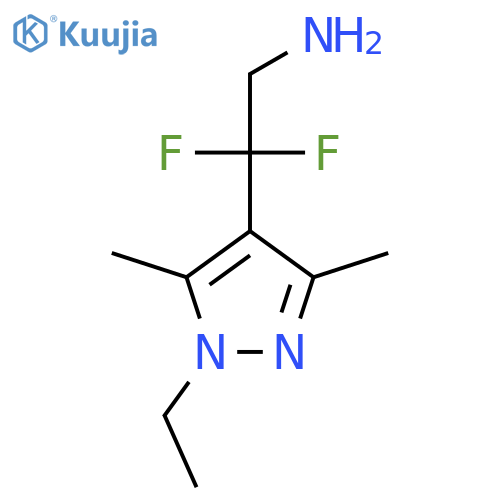 2-(1-ethyl-3,5-dimethyl-1H-pyrazol-4-yl)-2,2-difluoroethan-1-amine structure