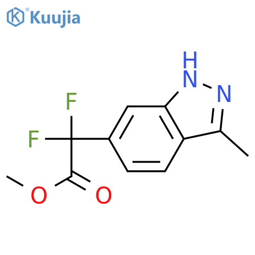 methyl 2,2-difluoro-2-(3-methyl-1H-indazol-6-yl)acetate structure